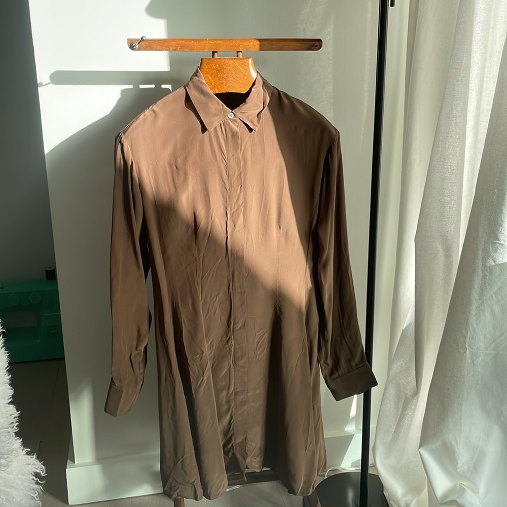 Theory Brown Shirtdress, Size 6